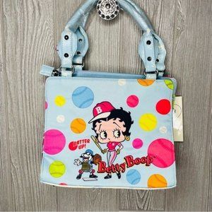 Vintage 2004 Betty boop batter up baseball themed purse handbag , bag damage diy